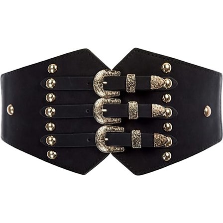 Vintage Klassiskt Bälte i Läder med Bredd Elastisk Midjebälte