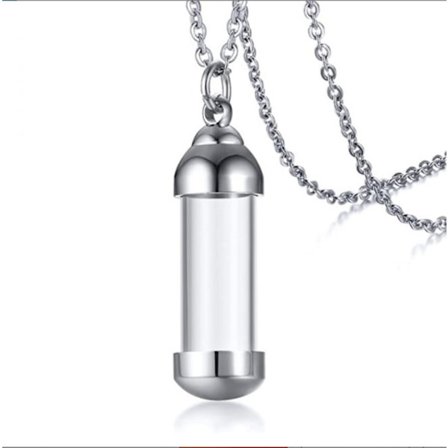 Urne Halskæde til Aske Timeglas Glas Kremering Smykker Åbnelig Beholder Vedhæng Rør