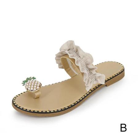 Kvinnor Sommar Sandaler Ananas Sandaler Clip Toe Flip Flops Boho