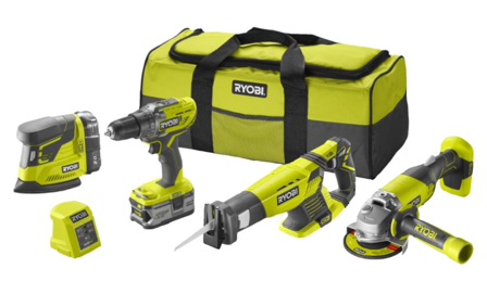 Ryobi R18CK4E-242S Verktygspaket, Maskiner