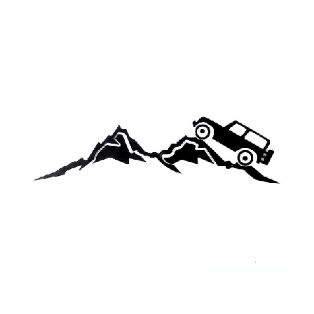 Til Wrangler Jl Jt 2018-2023 Instrumentbræt Handskerum Bjerg Scene Pvc Mærkat Klistermærke Tilbehør