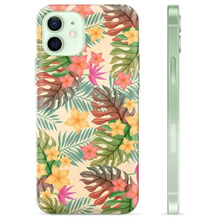 iPhone 12 TPU-Skal - Rosa Blommor