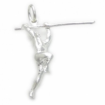 Stavhoppare Sterling Silver Berlock .925 X 1 Friidrott Stavhopp Berlocker - 5067