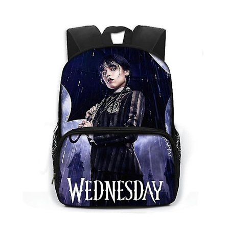 Barnas Wednesday Addams Ryggsekk Student Skolesekk Wednesday Bag Ryggsekk Skoleveske Bokveske