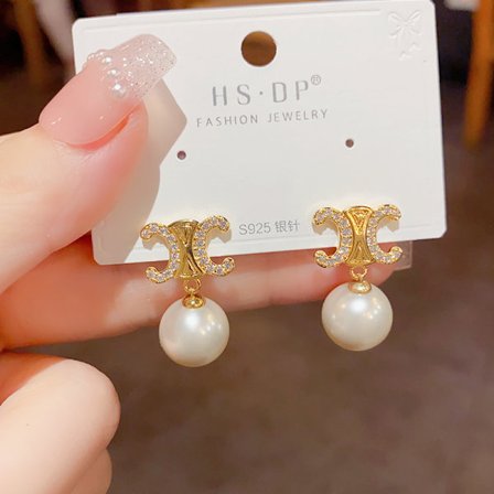 Moteøreringer smykker perledetalj Cc-øreringer