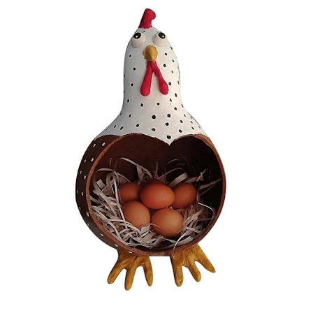 Elegant Äggförvaringsburk i Bondgårdsstil Praktisk Äggförvaring Handgjord Utmärkt Samling E (W)