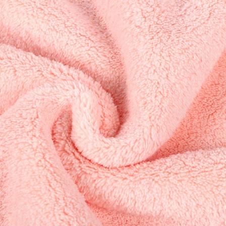 Mjuk badhandduksskirt i korallsammet med rosett, superabsorberande duschbodywrap-robek (Ljusrosa)