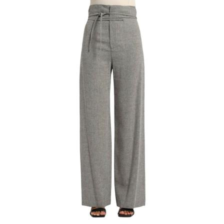 Erika Cavallini High waist Bukser with strap Grå, Dame Bukser