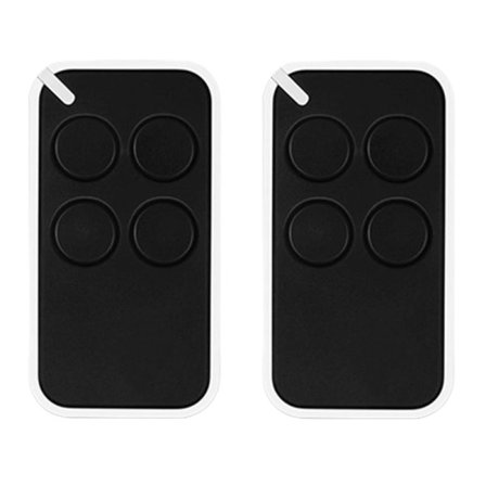 CDQ Fjernbetjening kodekloner til garageport 433 MHz Sort 2-pak CDQ