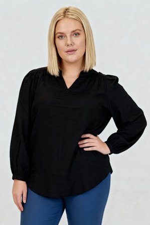 CISO - Langærmet Bluse - Sort