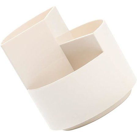 Roterende Blyantsholder Penholder til Skrivebord Roterende Pen Organizer Hvid Makeup Penselholder Skrivebordsorganizer Skrivebord