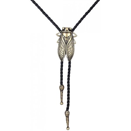 Bolo slips - Handgjord västerländsk cowboy svart vintage cikada hänge för kvinnor, män