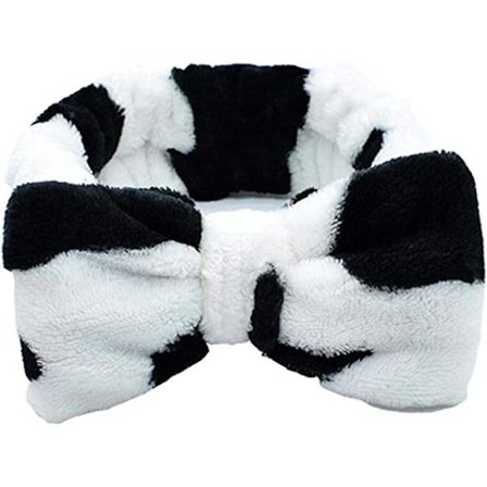 Flanellpannband för kvinnor, prickar, knut i håret, handduk, ansiktsmask