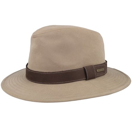 Stetson - Beige traveler Hat - Waxed Cotton Wr Sand Traveller @ Hatstore