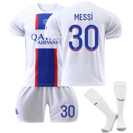 Paris Away Jersey 22-23 Fotbollströjor för män & barn Jersey Set Mbappe 7 Messi 30 2XL