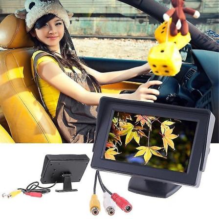 4,3 tuuman TFT LCD -autonäyttö peruutuskameralla