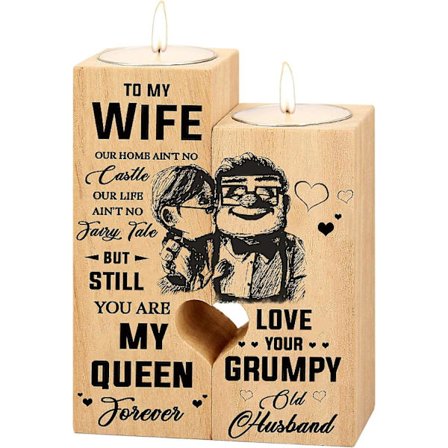 Hjerteformet lysestake - Lys Valentines-dekorasjon Bursdag - Trefargede lys - Håndlaget lysestake, bursdagsgaver kompatibel kone-jubileum, kompatibel