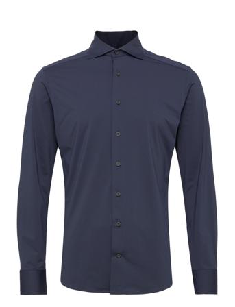 Men's Shirt: Business 4-Way Stretch Paita Bisnes Navy Eton