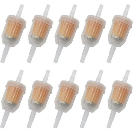 10 kpl polttoainesuodattimia, inline-bensiinisuodatin ruohonleikkurin moottorin bensiinisuodattimelle, autolle, moottoripyörälle, skootterille