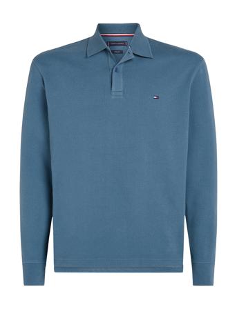 L/S Waffle Reg Polo Blue Tommy Hilfiger