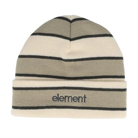 Element - Beige cuff Beanie - Kids Mid Lowcase Beanie Stripe Oat Milk Cuff @ Hatstore