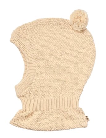 Wheat Knitted Balaclava Pomi - Cream - 3-5Y