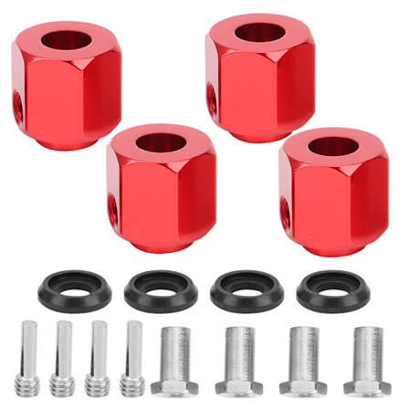 Alumiiniseos Jatkoadapteri Hub Osat Sopivat Traxxas TRX4 / TRX6 RC Crawler 10mm Punainen