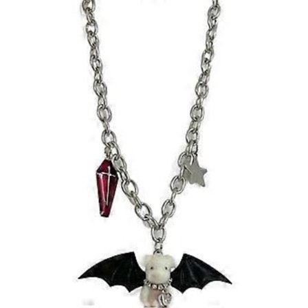 Kul Y2k Demon-Wings Bjørn Anheng Halskjede Stjerne Kiste Dusk Choker Søt Kul Jente Kragebeinskjede Smykke Ornament( )