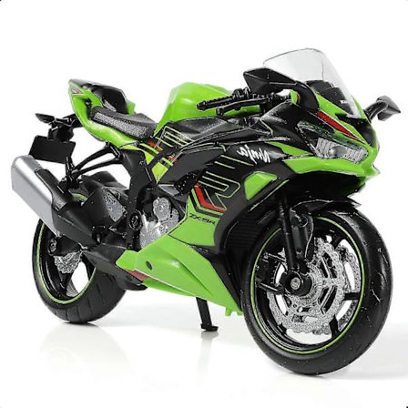 2025 1:12 Moottoripyörämalli Lelu Yhteensopiva Kawasaki Ninja ZX6R:n kanssa (Vihreä)