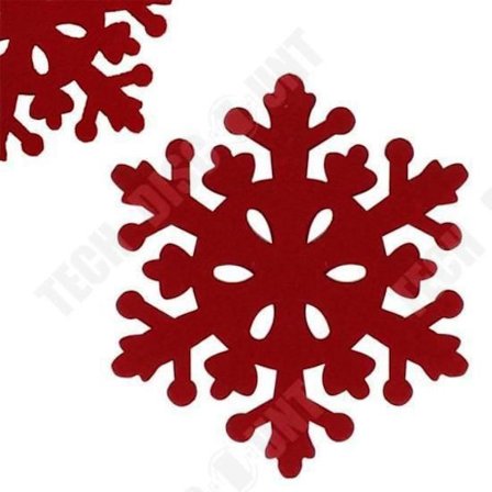 Set med duk - TD - Snöflinga - 4 delar - Färgglad - Halvhalkskyddande