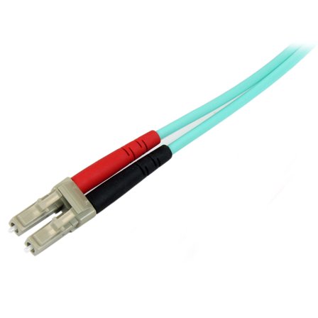 StarTech 10m (30ft) LC/UPC to LC/UPC OM3 Multimode Fiber Optic Cable, Full Duplex 50/125Âμm Zipcord Fiber Cable, 100G Networks, LOMMF/VCSEL, <0.3dB