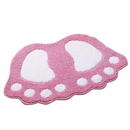 Skridsikker Badeværelsesmåtte Store Fødder Badeværelsesbrusermåtter Luvet Tæppe Absorberende Dørmåtte Gulvmåtte 40 * 60CM