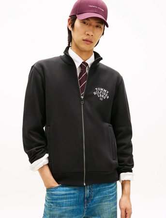 Tommy Hilfiger Hilfiger Arch Stand Collar Zip - Black - S