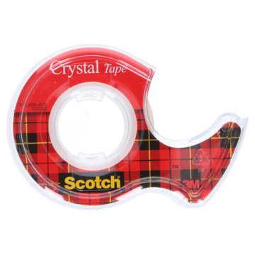 Klar teip med dispenser 3-pack 19mm x 7,5m