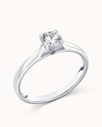 Diamantring Bianca 950 Platina Naturlig Diamant 0.30 Carat - Forlovelsesringer & Gifteringer hos Vanbruun