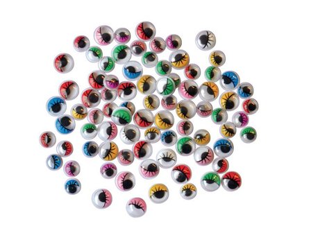 PLAYBOX Plastögon PET färgade med frans 140/fp - Lyreco - Skola och förskola - Hobbymaterial - Pyssel - Ögon