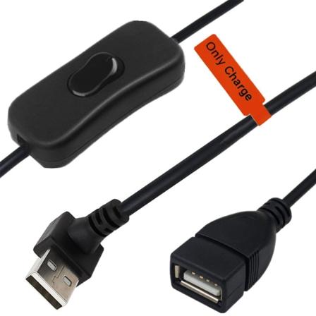 Ylös/alas/vasen/oikea taivutettu power , USB jatkojohto ja kytkimet Jatkokaapeli USB laturille/LED-valaisimille