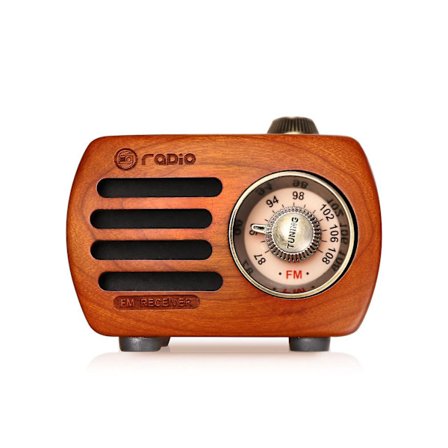 R-818 Retro FM-radio, bærbar mini-høyttaler i tre, gammel vintage Bluetooth-høyttaler, oppladbart batteri, kraftig bassforsterkning, høy volum, ny