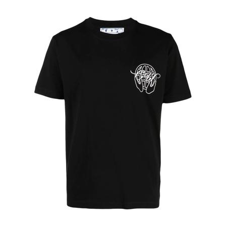 Off White, T-Shirts Zwart, Heren, Maat:S