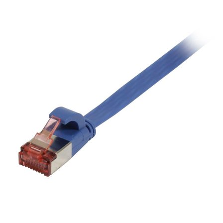 SYNERGY Patchkabel RJ45, CAT6 250Mhz, 1,0m blau, FTP(U/FTP), TPE(Superflex), Flach, Synergy 21,