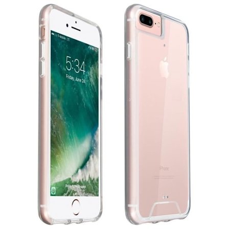 iPhone 6 Plus/6S Plus/7 Plus/8 Plus Kristallfodral i två material - Genomskinlig