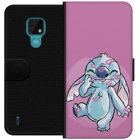 Motorola Moto E7 Lompakkokotelo Stitch Puss