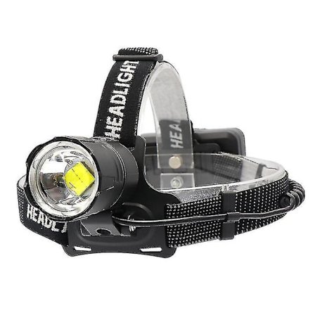 Ladattava 10 000 lumenin otsalamppu, zoomaava, vedenpitävä otsalamppu, kirkkain otsalamppu