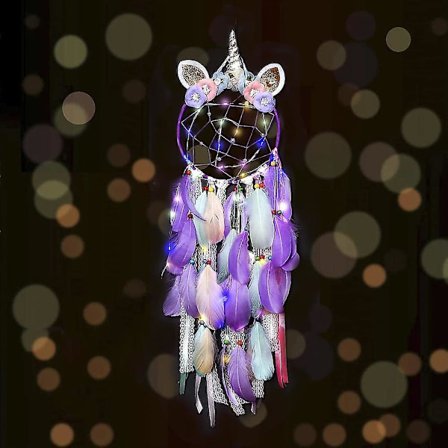 Yksisarvisen Unelmien Saalistaja Värikäs LED-Valo Makuuhuoneen Seinäkoriste