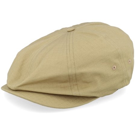 Brixton - Beige Flatcap Cap - Brood Lw Dark Khaki Ripstop Snap Cap @ Hatstore
