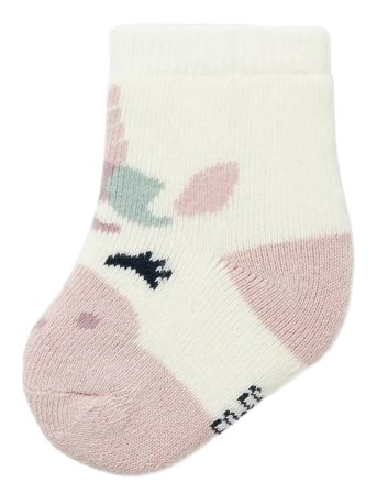 name it Nbfnunicorn Terry Frotte Sock - Cream - 62-68