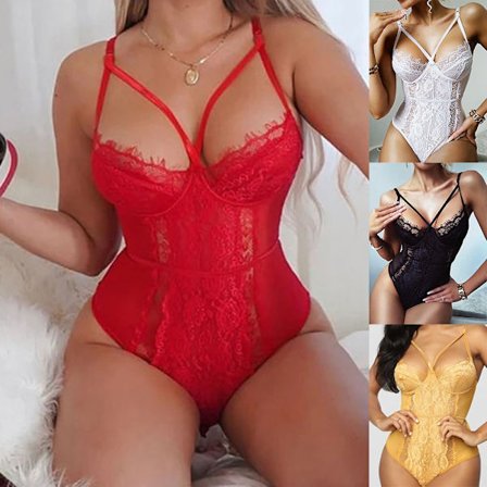 Ny spets bodysuit kvinnor blommig