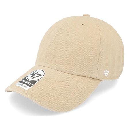 47 Brand - Beige unconstructed Cap - Blank 47 Clean Up Khaki Dad Cap @ Hatstore