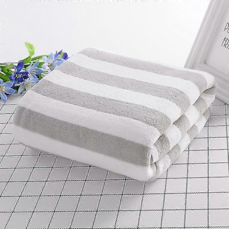 Basics Rantapyyhe Cabana-raidalla, merenvihreä, 1 kpl