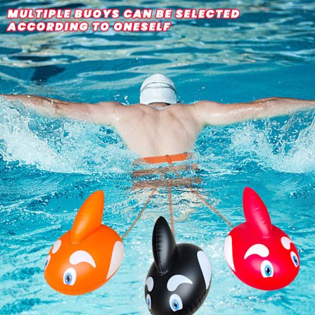 3 st Uppblåsbar följare flytande väska snabb uppblåsbar pool simning följare flytande väska simboj